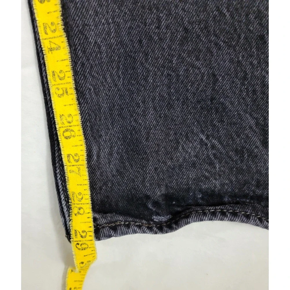 Levis 501 Original Fit Black Faded Denim Jeans‎ Mens 34x29 Button Fly 00501-0660